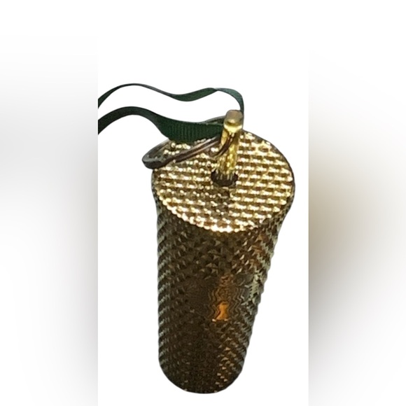 Starbucks Gold Studded Tumbler Cold Cup Ornament/Key Chain Holiday 2022 No box - Picture 2 of 2